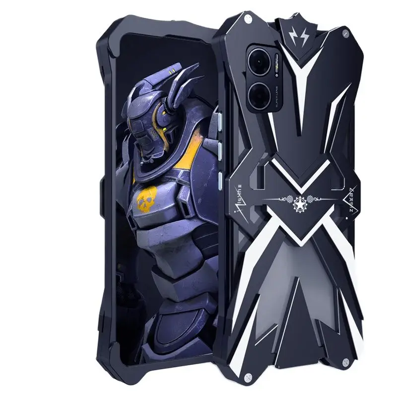 Original Zimon Luxury Thor Heavy Duty Armor Metal Aluminum Mobile Phone Case Covers For Xiaomi Redmi Note 11e 11t Pro Plus Cover
