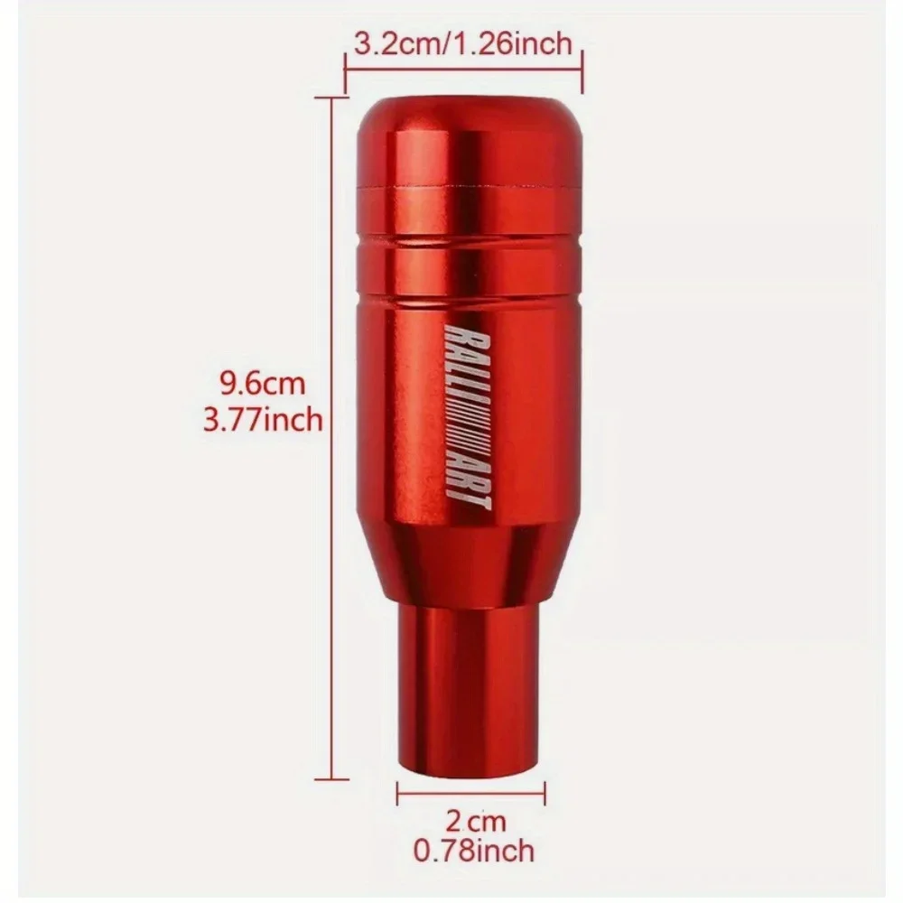 RALLIART Aluminum Red Automatic Gear Stick Shift Knob Lever Shifter Universal