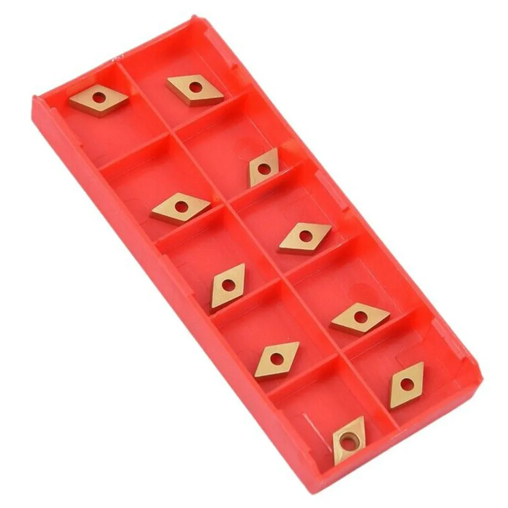 High Toughness 10Pcs DCMT070204 YBC251 Carbide Inserts CNC Lathe Cutter for Semi Finishing Rough Machining of Stainless Steel