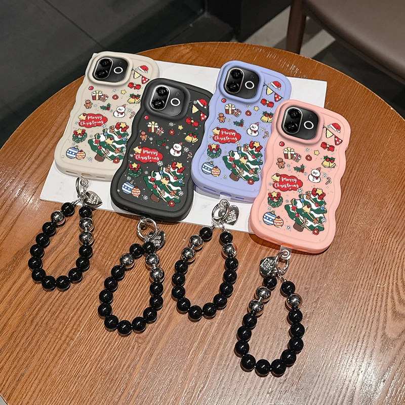 Weihnachtsschneemann, geeignet für POP 9 4G-Hülle, hergestellt aus flexiblem Mode, bietet elegantes und Lanyard-Erlebnis in Spark Go 1