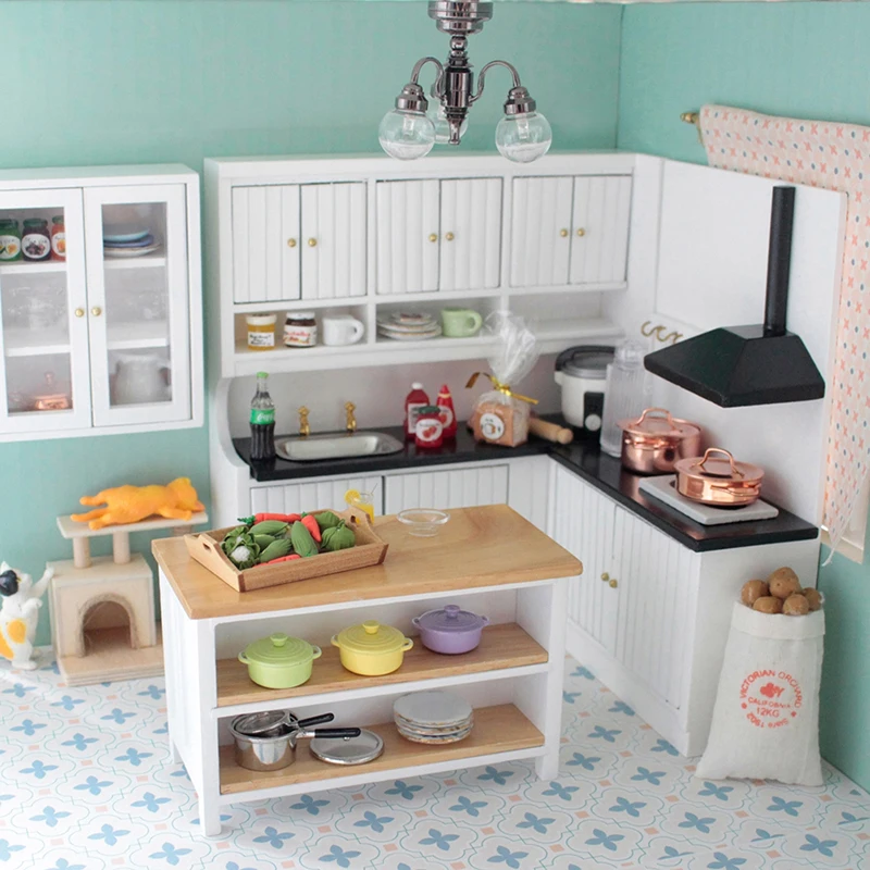 【BS】1:12 دمية صغيرة 3 الذراع مصباح السقف الثريا LED مصباح الجدار ضوء ديكور لعبة #4