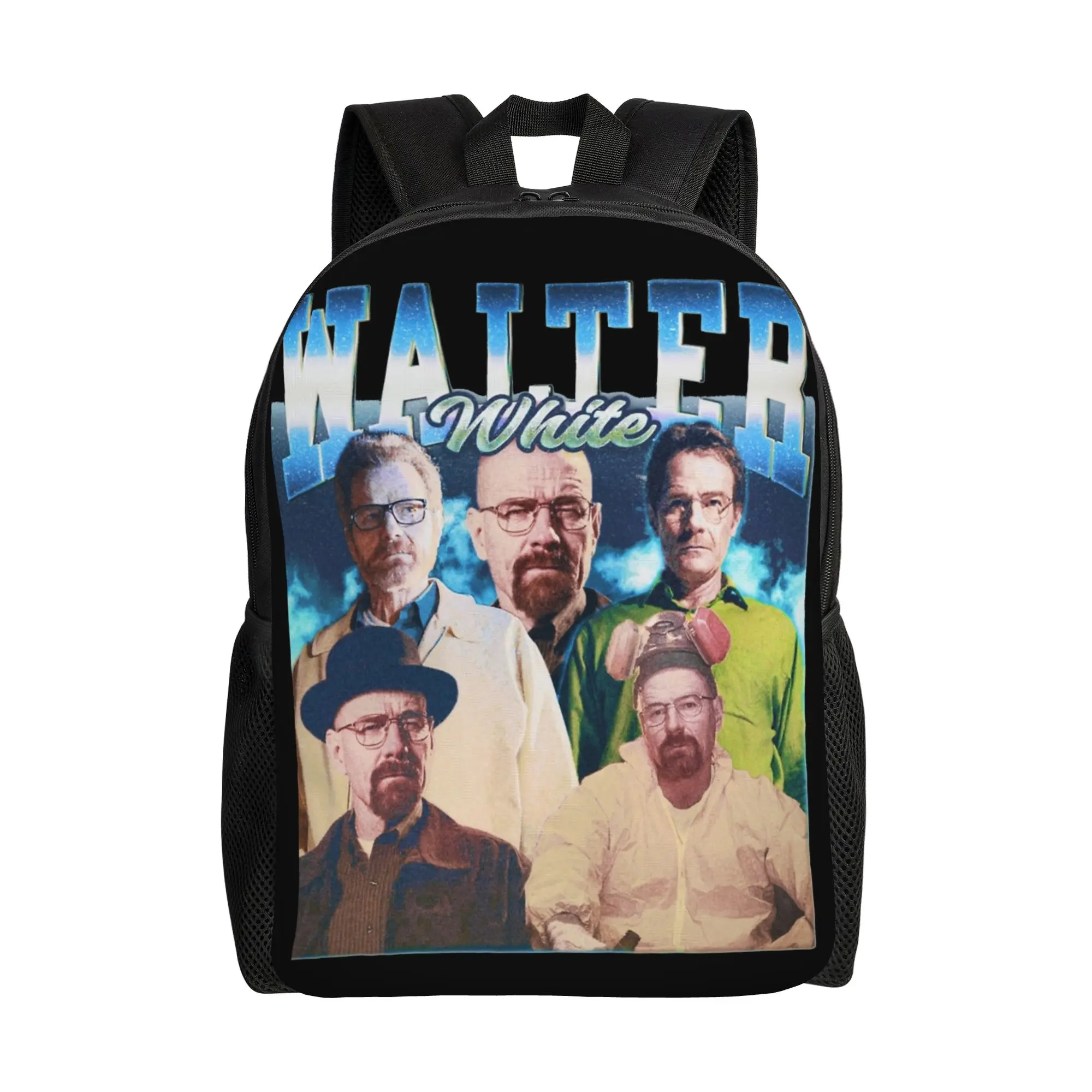 

Walter White Vintage 90s Rap Style Backpack for Men Women Teenage Student Business Daypack Breaking Bad Laptop Canvas Bags Gift