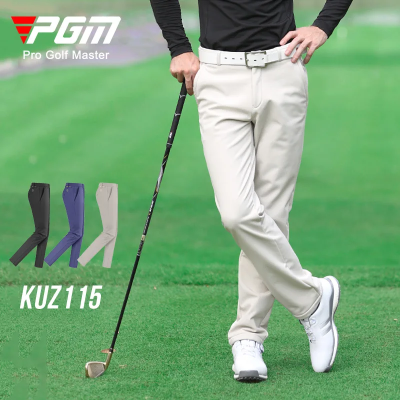 

PGM autumn and winter golf clothing men's golf ball pants waterproof plus fleece trousers thick warm pants