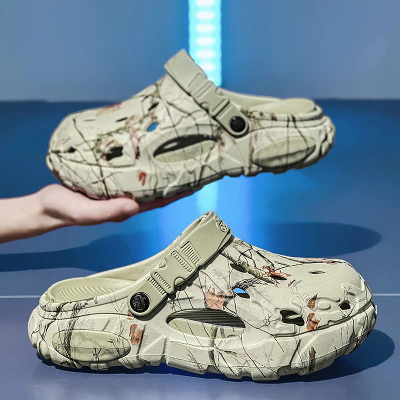 Plus Size47 48 Men Clogs Sandals Summer Outdoor Garden Clogs Hole Shoes Male Casual Shoes Water Shoes Comfort Home Soft Slippers view 4