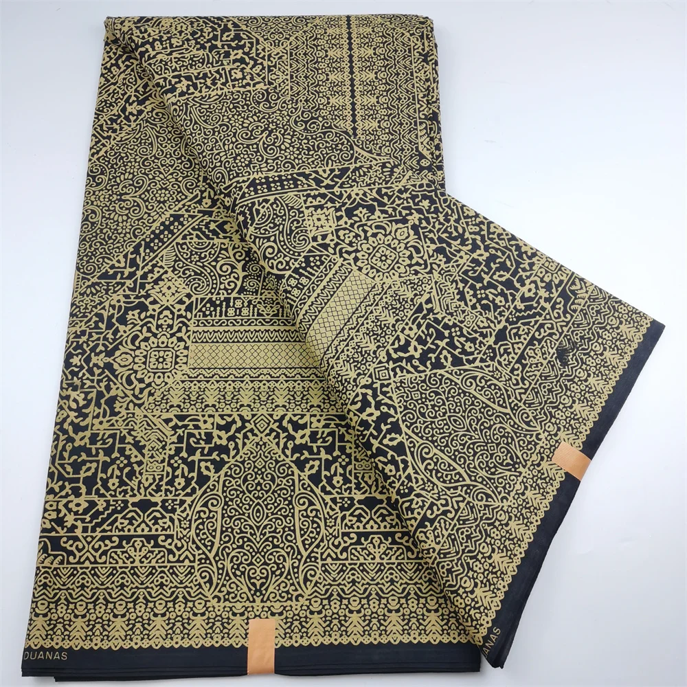 أحدث الشمع الكلاسيكي الحقيقي مضمون قماش طباعة الشمع الحقيقي الهولندية Hollandais Pagne أفريقيا فستان 100% قطن 6 ياردات #3