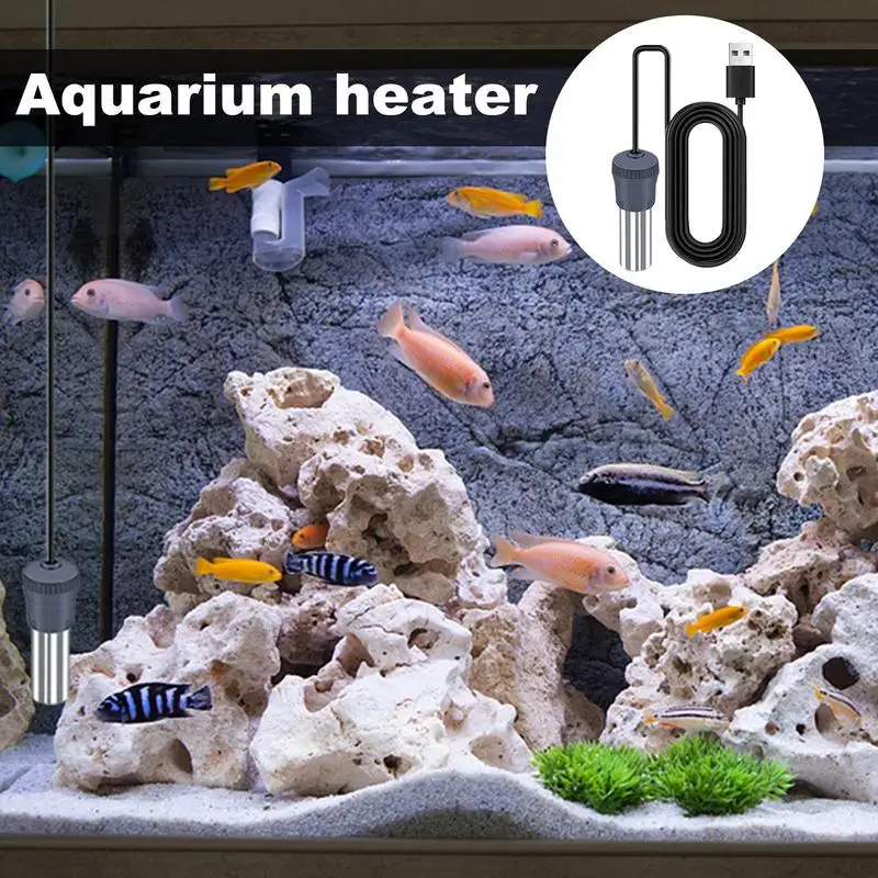 Aquarium Water Heater Small Aquarium Submersible Betta Heater Turtle Heat Rod For Betta Frogs And Newts Compact Fish Heater