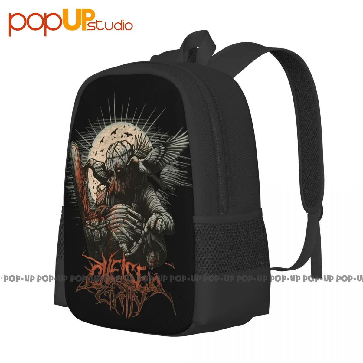 Chelsea Grin Multicolored Graphic Band Backpack Large Capacity Travel Foldable Personalised Large Capacity