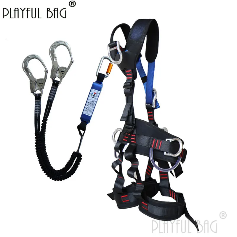 Outdoor high-altitude work full body safety belt rock climbing downhill safety belt Outdoor climbing gear ZL184