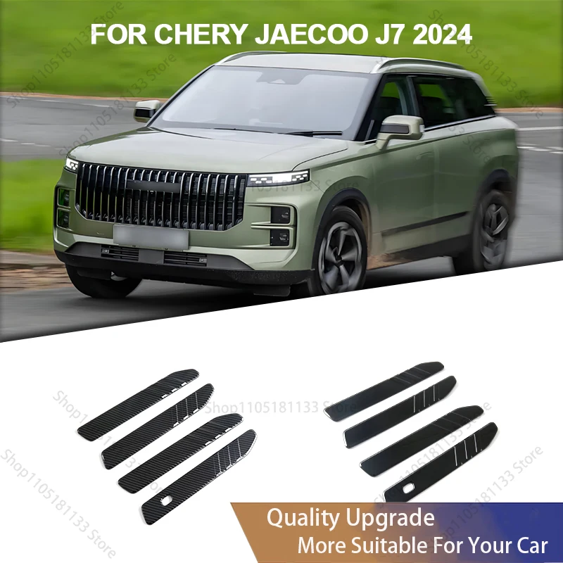 For Chery Jaecoo 7 J7 2025 + Rear View Mirror Fuel Tank Cover Door Handle Trim Fog Light Frame Car Accessories Exterior Sticker