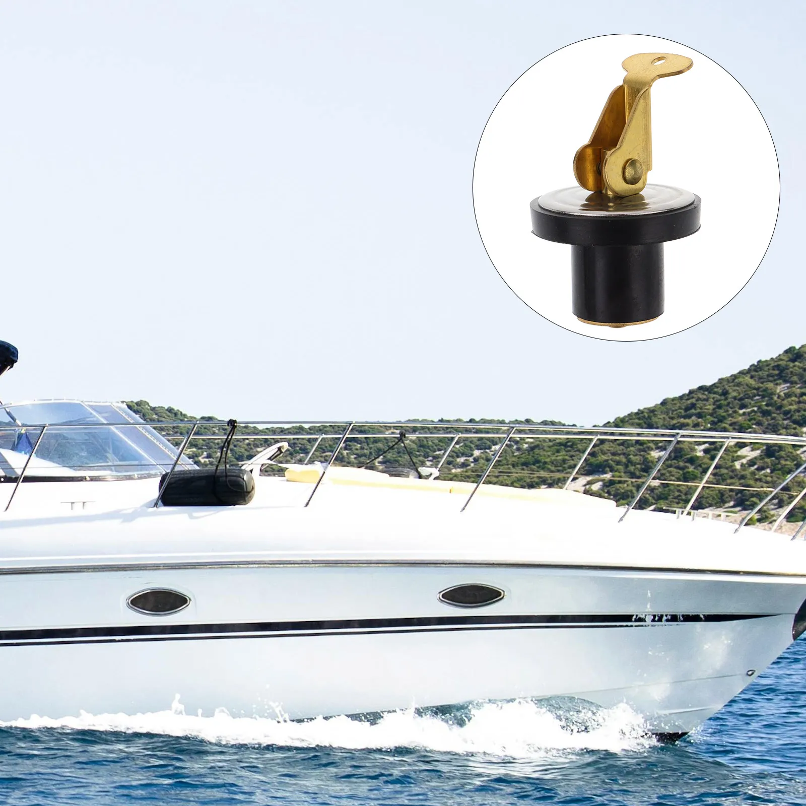 

Inflatable Water Plug Seal Draining Copper Replaceable Part Canoe Scupper Stopper