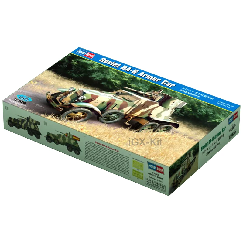 

Hobbyboss 83839 масштаб 1/35, советский BA6 BA-6, бронеавтомобиль, хобби, ремесленная игрушка, пластиковая модель, строительный комплект