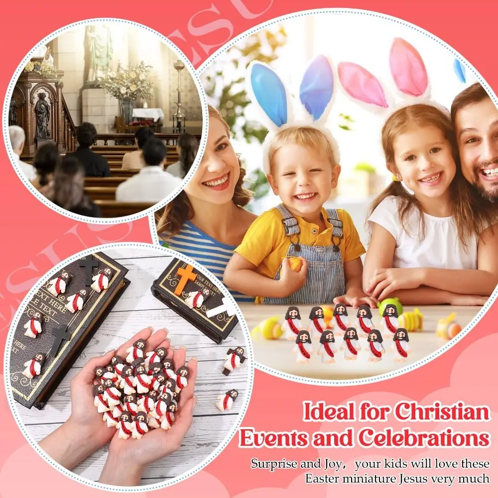 10pcs With Letters Christmas Jesus Ornaments Jesus Decoration Christmas Ornaments Mini Jesus Figures Jesus Stuffers
