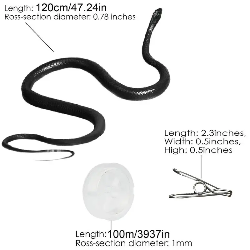 Realistic Rubber Fake Snake Funny Large Snake Prank With String And Clip Model Halloween Tricky And Joke Toys For Adults