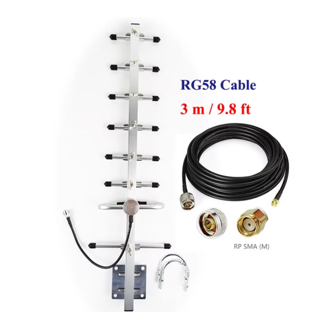 915 MHz 12 dBi Yagi LoRa-Antenne, Langstrecken-US915 LoRaWAN, ideal für Helium Miner und RAK/HELTEC/SenceCap/Bobcat