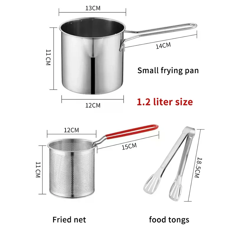 Stainless Steel Deep Fryer Multi-functional Small Pot Kitchen-specific Frying Chicken And Other Cooking Tools