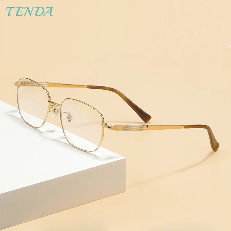 Men Oval Memory Flexible Titanium Eyeglasses Frames Men's Business Rectangle Durable Spectacle For Prescription Lenses