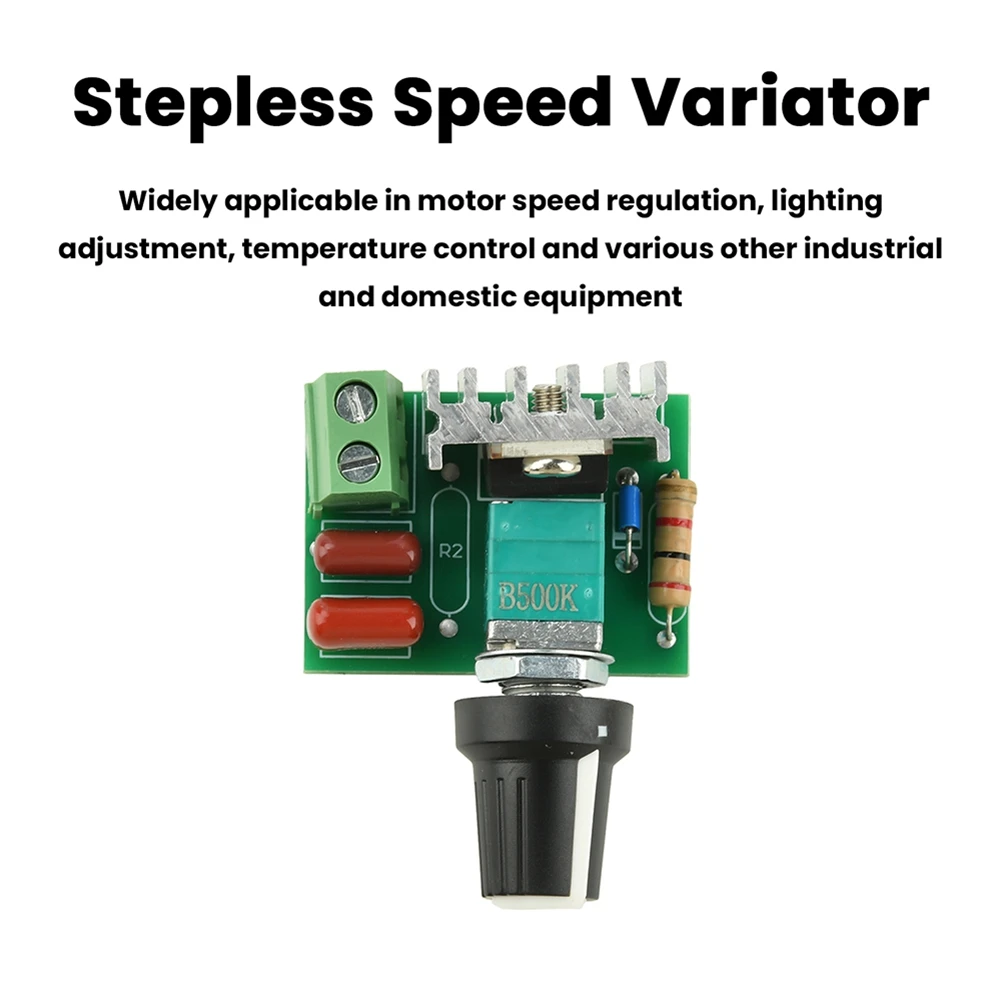 500W Electric Furnace Fan Speed Controller AC 220V Dimming Temperature and Voltage Regulating