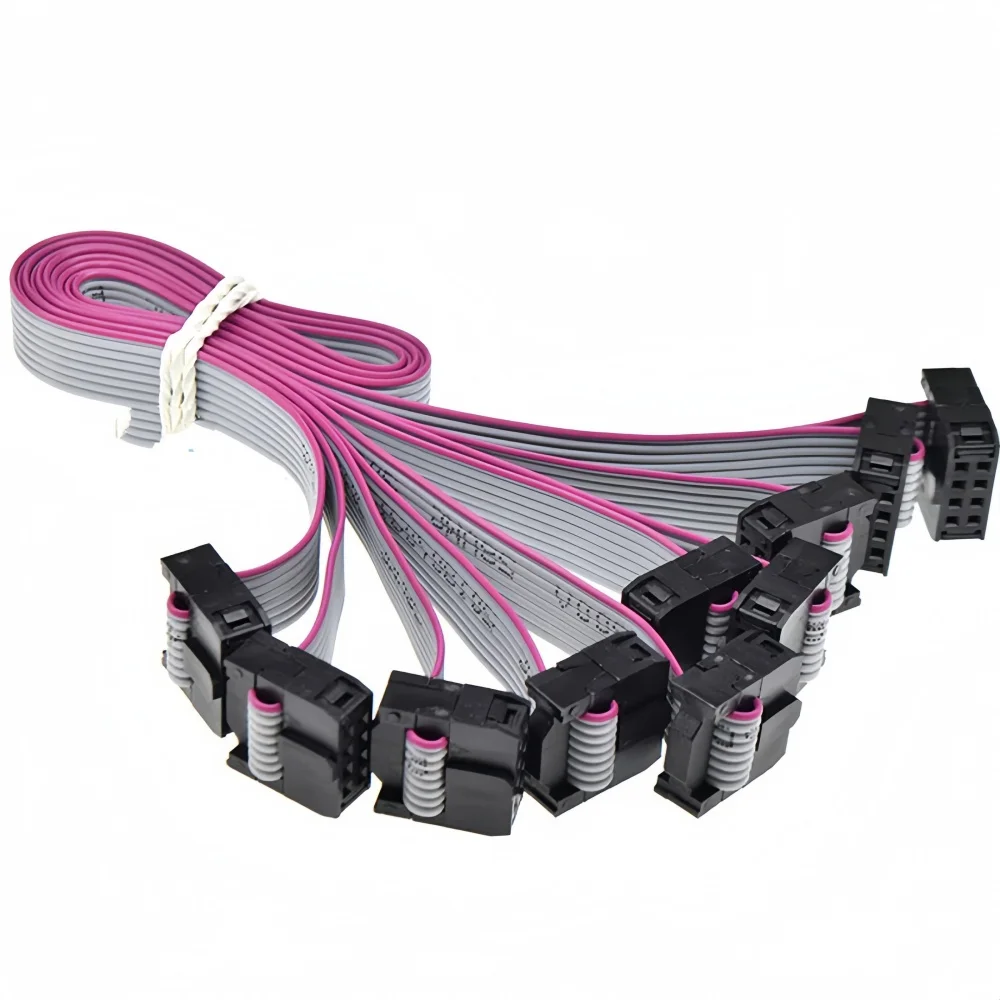 1Pcs 2.54mm Pitch JTAG ISP Gray Flat Ribbon Data Cable FC-16Pin 10CM/20CM/30CM/40CM/50CM/1M FOR DC3 F/F IDC Box Header
