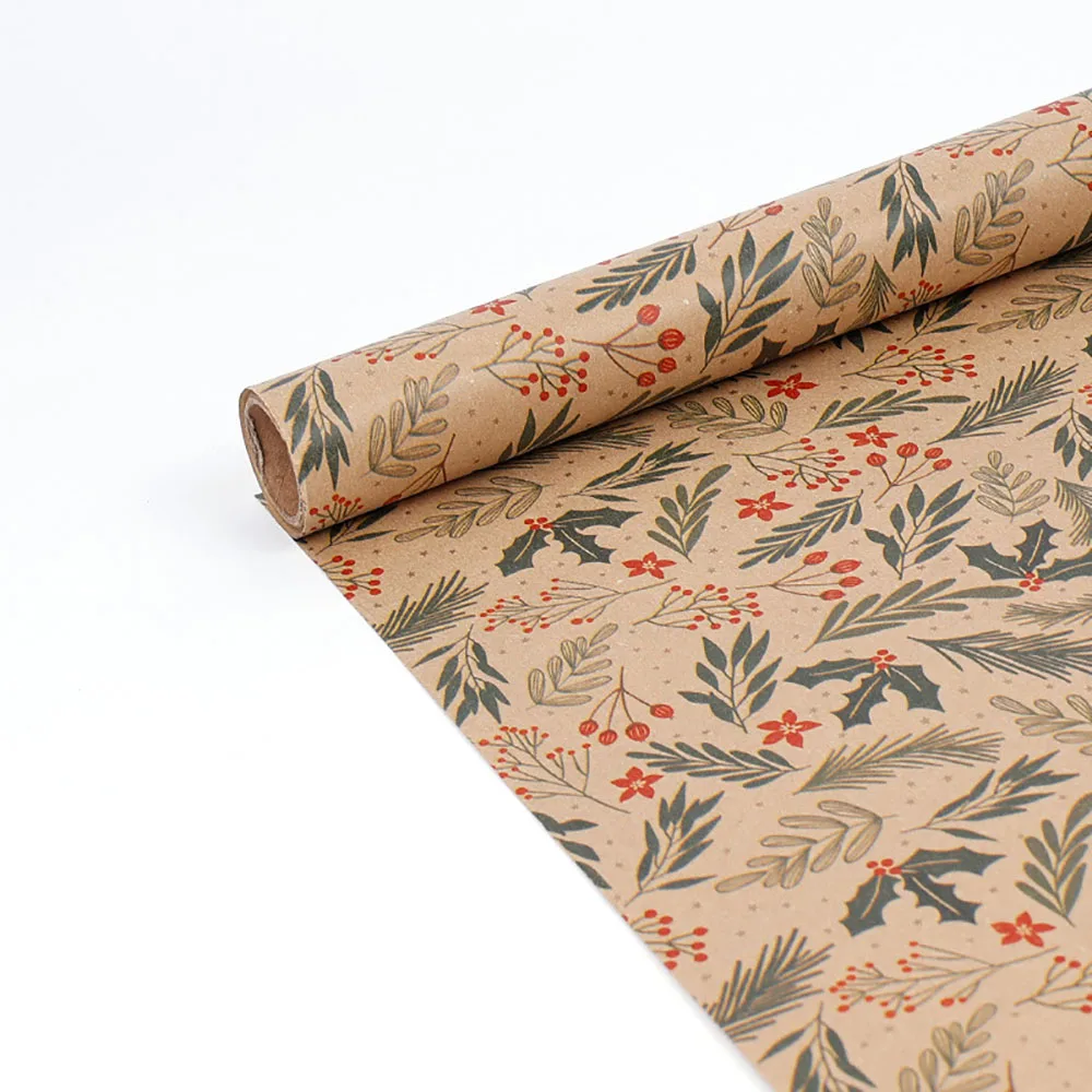 Christmas Gift Wrapping Paper Patterned Snowman Wrapping Paper Kraft Gift Wrap Large Santa Claus Wrapping Paper For Holiday New