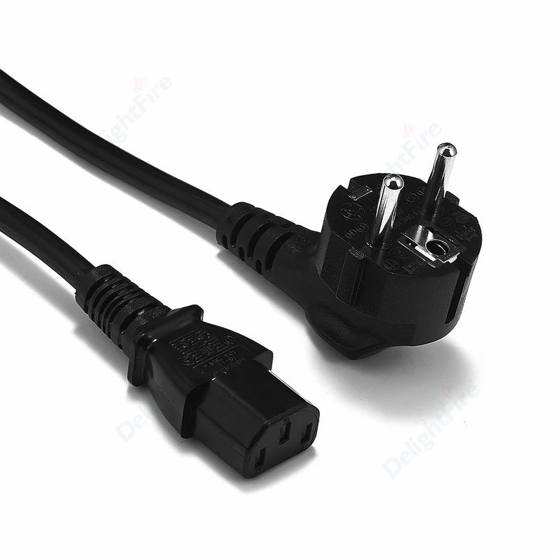 EU Plug IEC European Power Cord 2 Pin Prong Power Cable 1.8m For AC Adapters Desktop PC Computer Printer