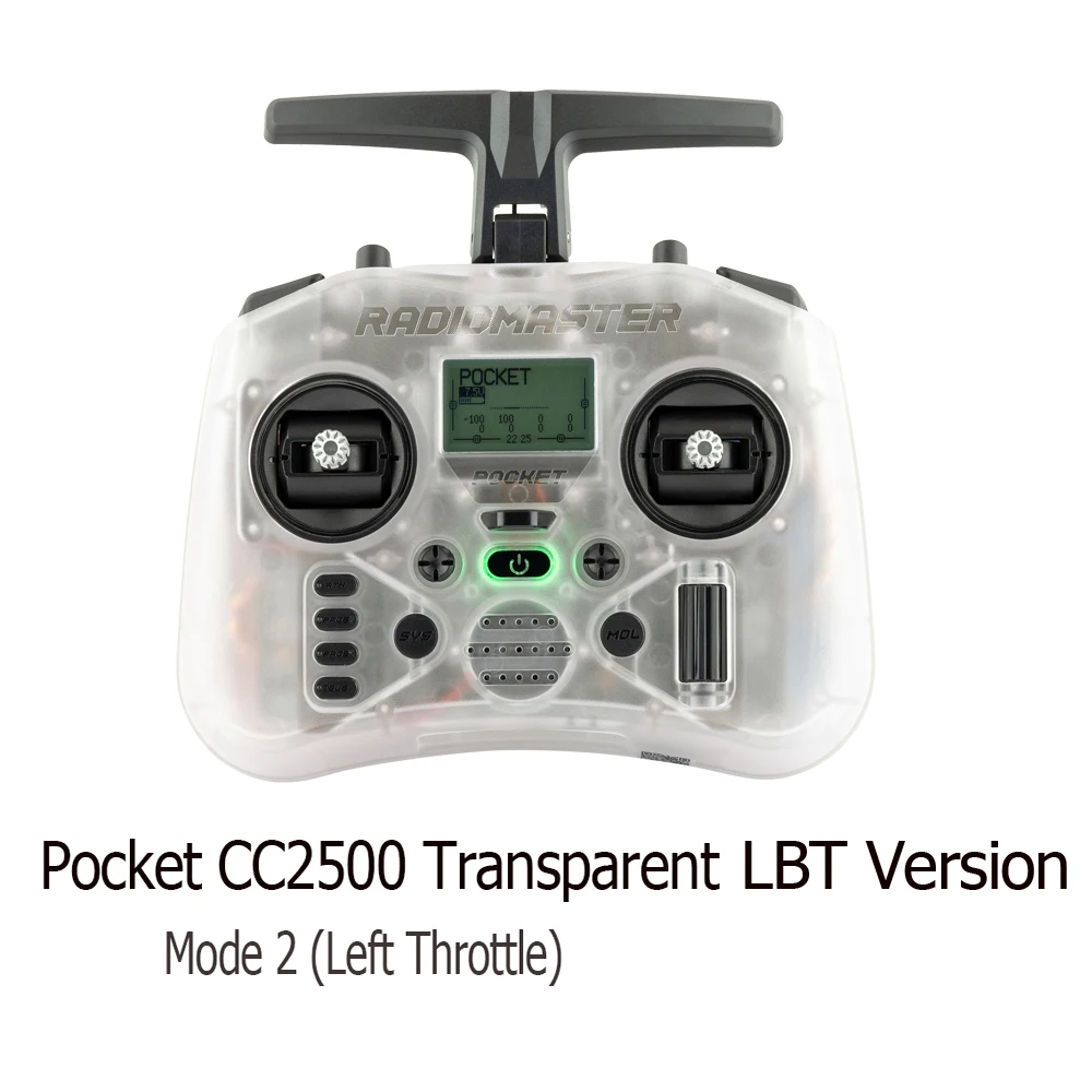 Radiomaster Pocket Hall Gimbal Sender Fernbedienung Tragbare leichte integrierte LED-Licht faltbare Antenne