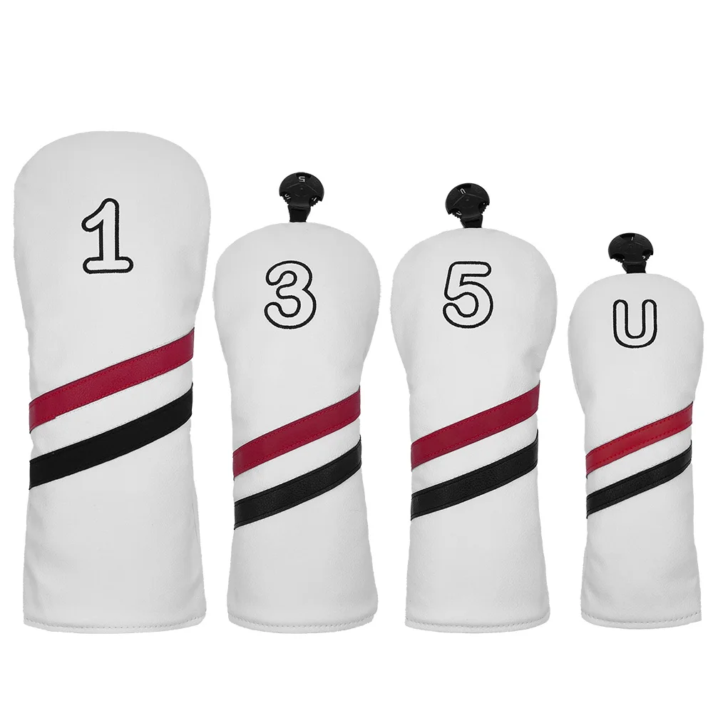 Club de golf # 1 # 3 # 5 # Housse de protection pour clubs de golf en bois U, en cuir PU, accessoires de golf, cadeau créatif