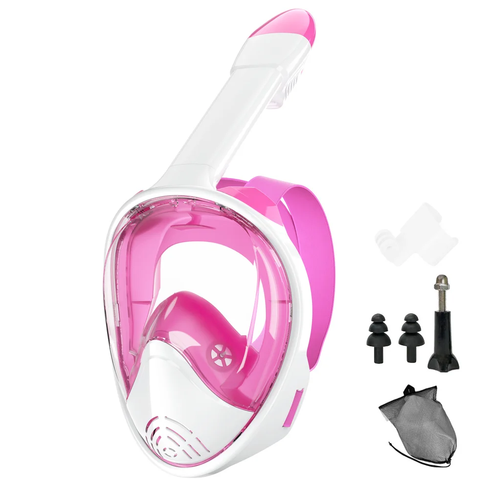 Professionelle Schnorchel-Tauchmaske, Unterwasser-Scuba-Vollgesichts-Schnorchelmaske, Anti-Beschlag-Brille für Kinder und Erwachsene, Schwimmausrüstung – Detail 14