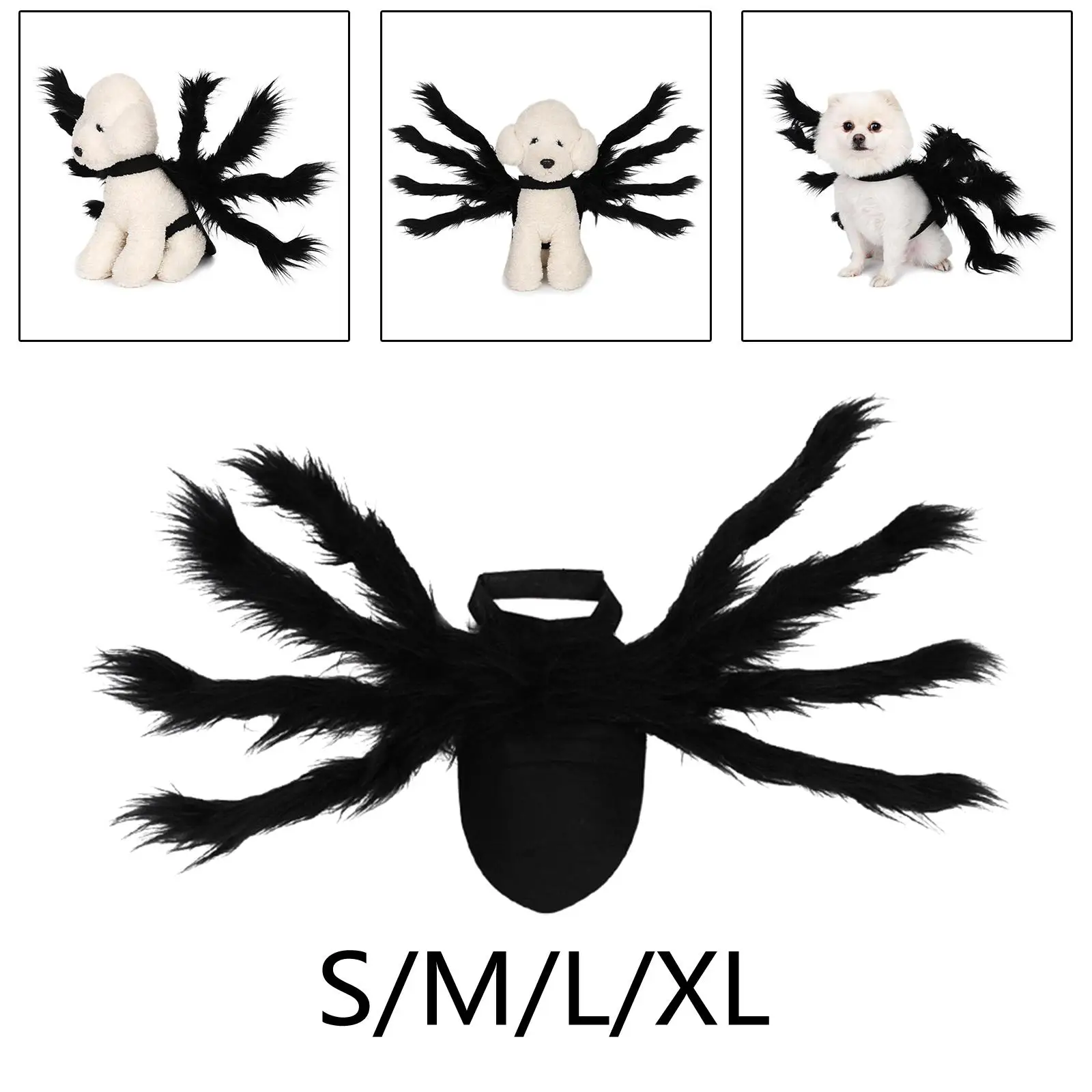 Spider Pet Costume Felt Cloth Outfit Lightweight Dog Cat Halloween Dress Up Festival Accessory for Pets Party Spider Pet Costume Felt Cloth Outfit Lightweight Dog Cat Halloween Dress Up Festival Accessory for Pets Party