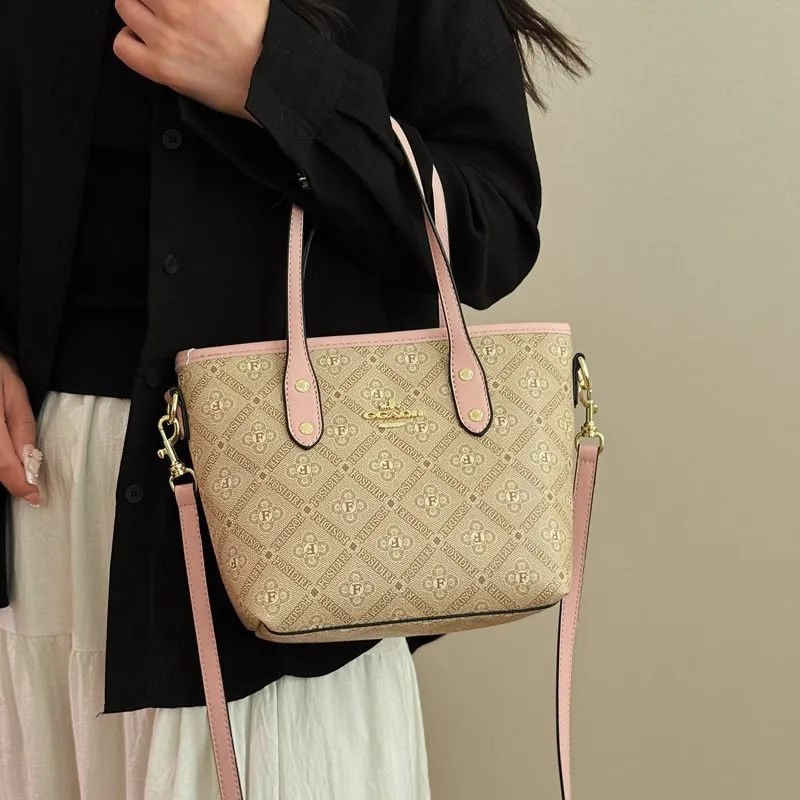 

2025 New! High - End Fashionable Women's Tote Bag - Luxury - Look, Stylish, Color - Blocking, Handheld & Shoulder Bag