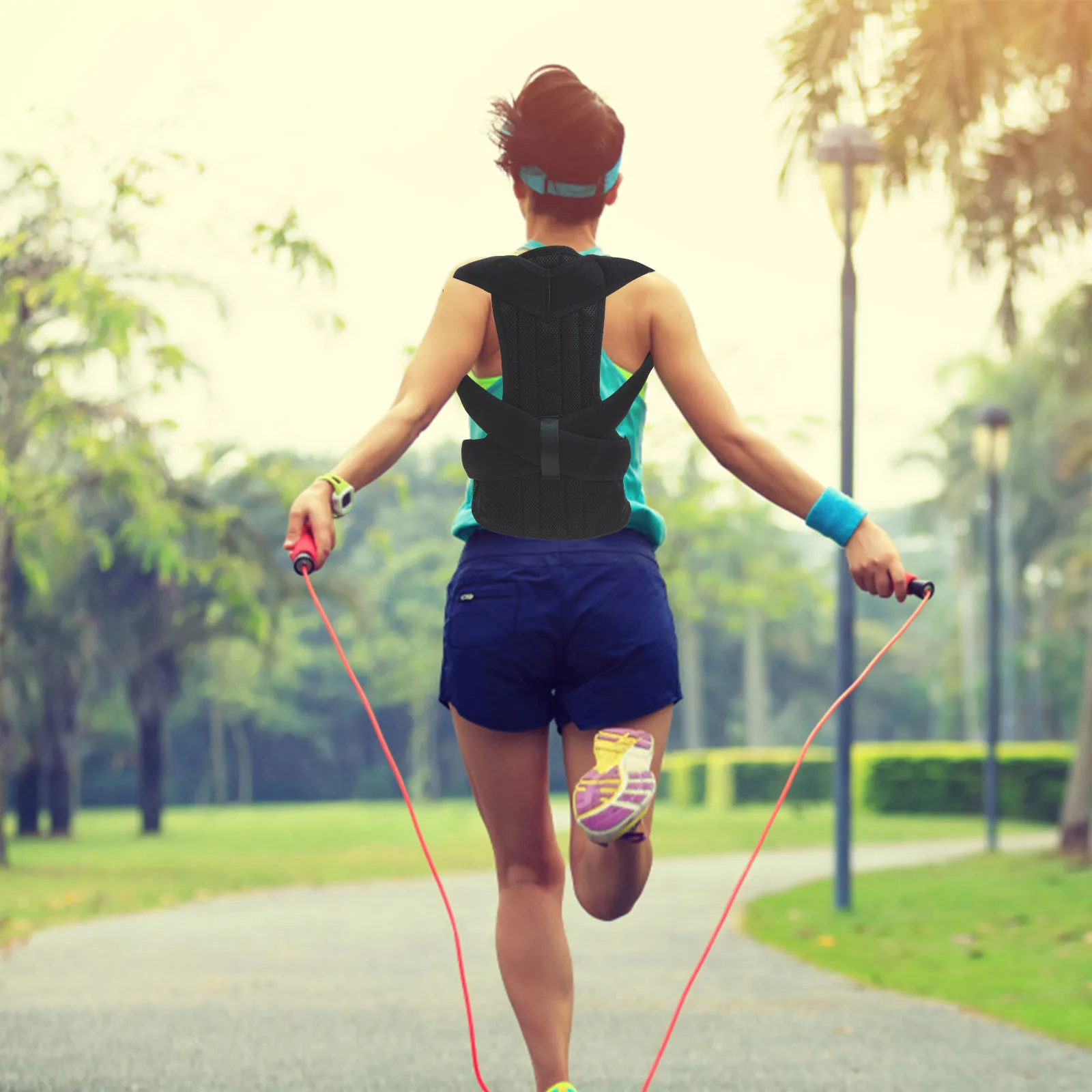 

Back Posture Corrector Adjustable Unisex Back Support Strap For Men Women Breathable Ergonomic Design Office Home Sports Use