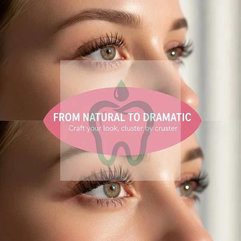 DIY Personal Lashes Eyelash Cluster Natural Lashes 8-16MM Curly Hair Clusters Lashes Fluffy Eyelash Extensions