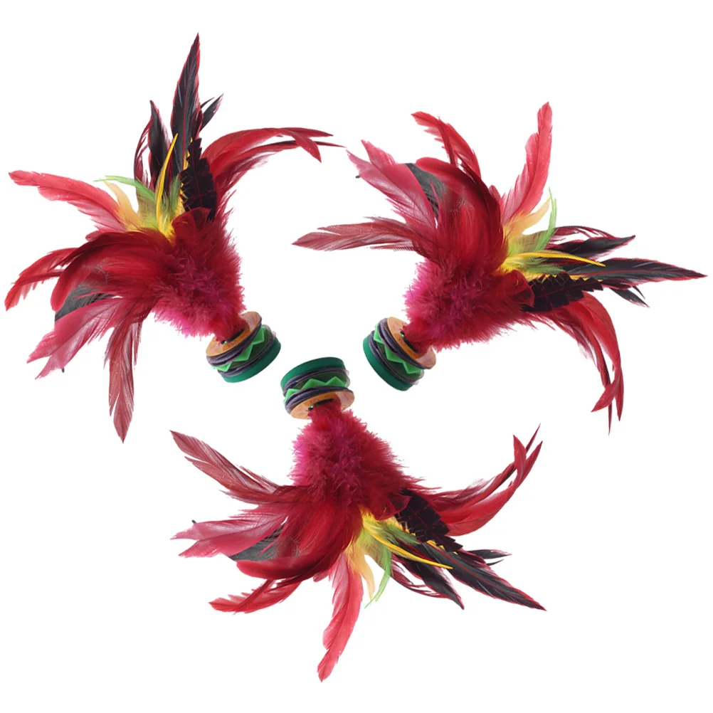 3 قطع لعبة ركلة الريشة للأطفال لعبة ترفيهية صينية تقليدية في الهواء الطلق لعبة رياضية داخلية ترفيهية للياقة البدنية