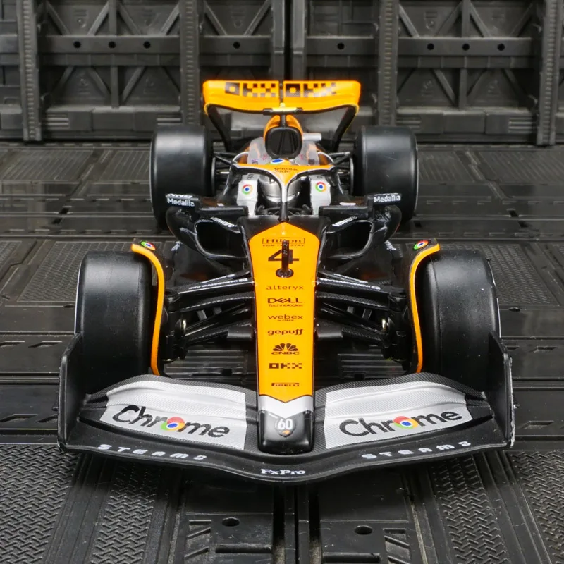 CCA 1:24 ماكلارين MCL60 UK F1 سباق سبيكة نموذج ثابت زخرفة السيارة العجلة الأمامية يمكن تدوير