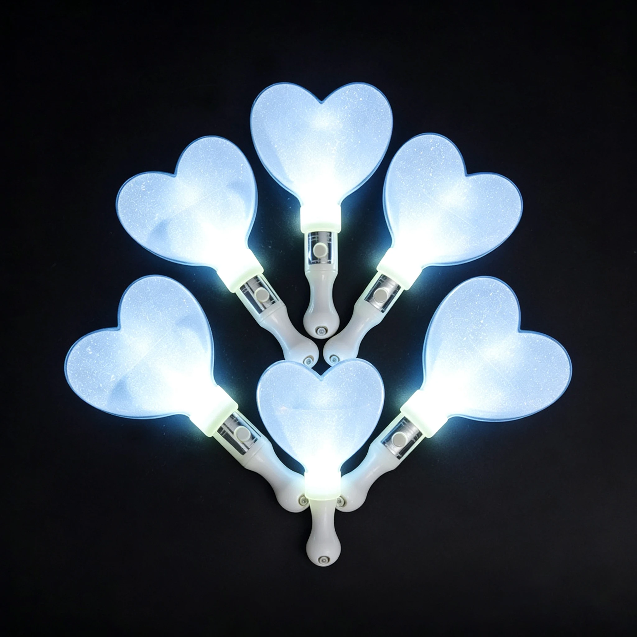 

Heart Shape Lightsticks LED Glow Sticks 20-500PCS Concert Bar Glow Lightstick Luminous Stick Wedding Party Atmosphere Props