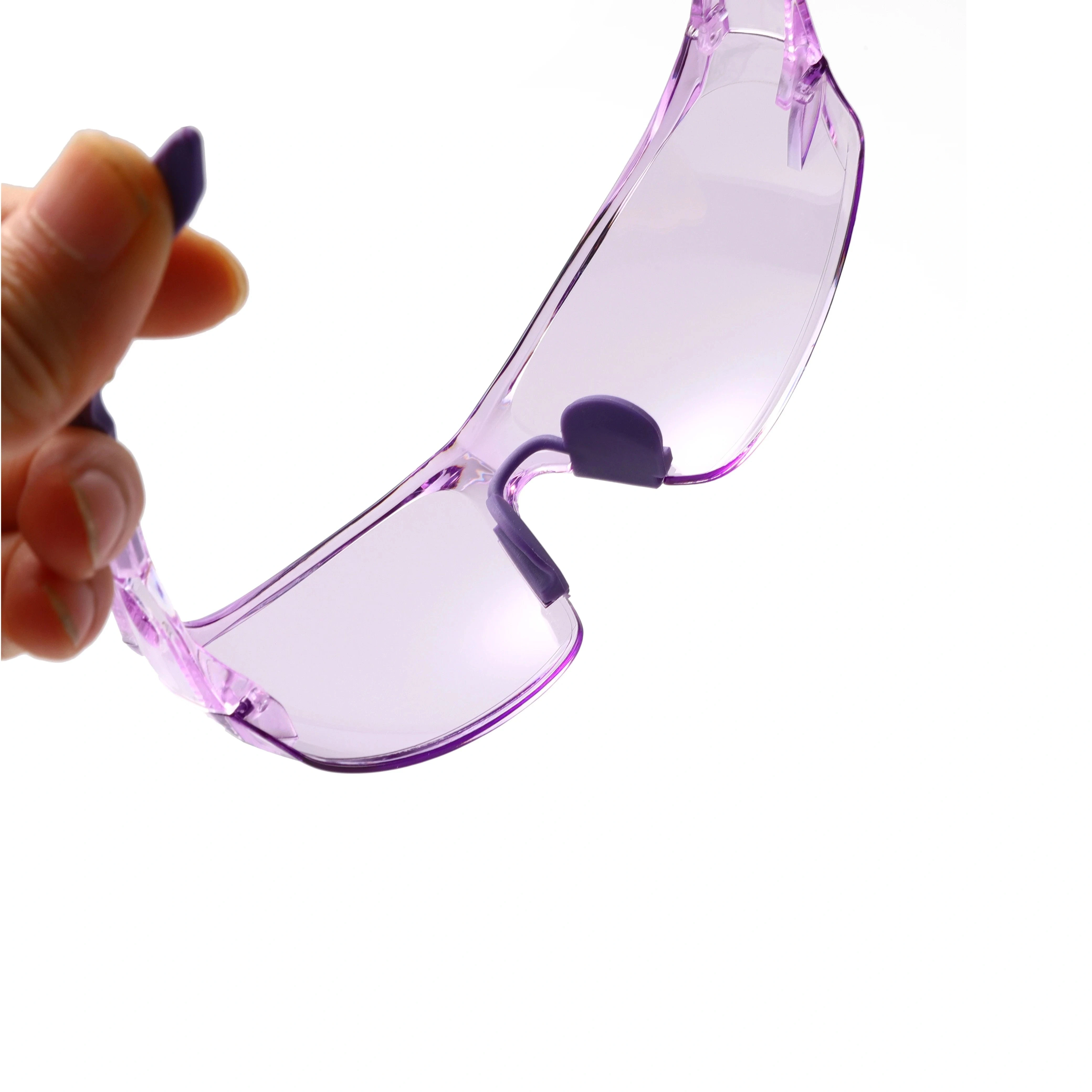 1PC Transparent Colorful Safety Glasses, Unisex Anti-Fog Work Goggles, Suitable for Construction, Lab, Cycling and Outdoor Sport