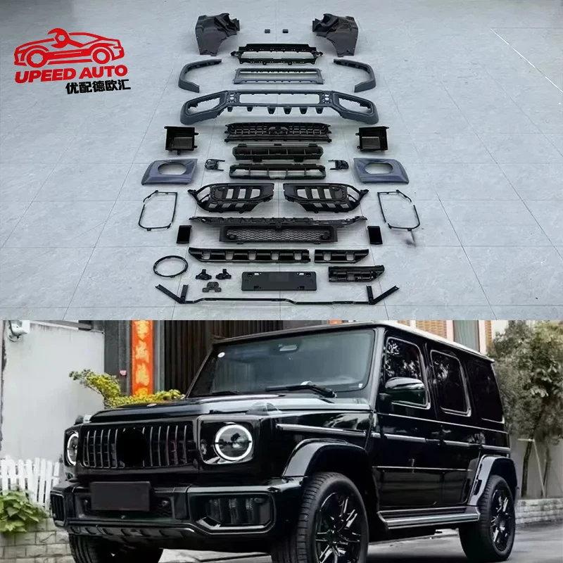 

Suitable for Body kit Mercedes Benz G-Class g450d g500 g55 W465 2025 upgrade to g63 style Front Bumper grille wheel Eyebrow