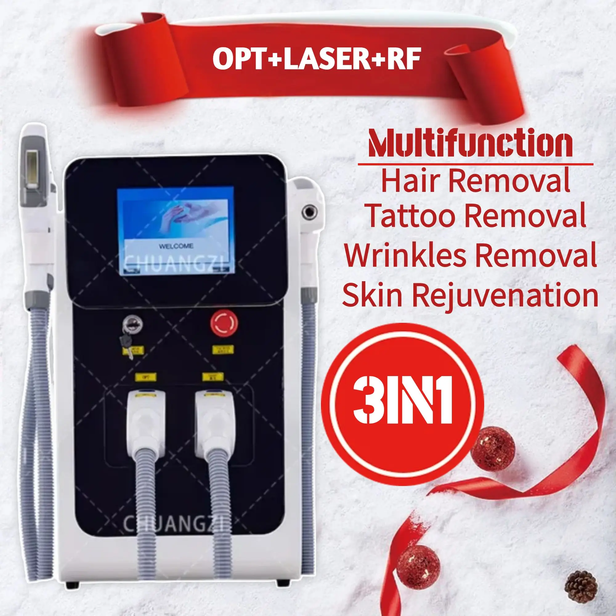 Beauty Salon Exclusive IPL laser Hair Removal Picosecond Tattoo and Pigment Removal Skin Tightening 3in1 OPT Beauty Equipment