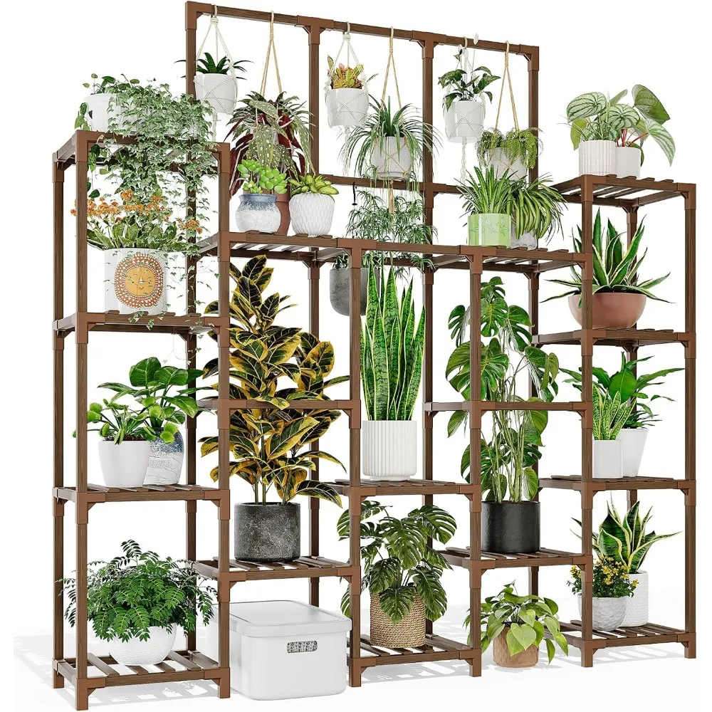 

63" Tall 14-Tier Plant Stand for Indoor Outdoor Use, Large Plant Shelf for Living Room Garden Balcony Patio