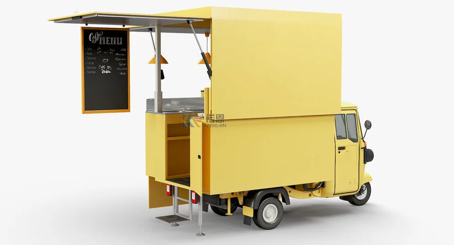 New Design Street Electric Tricycle Food Trailer Mobile Food Truck For Ice Cream Cart Tricycle Ape Piaggio