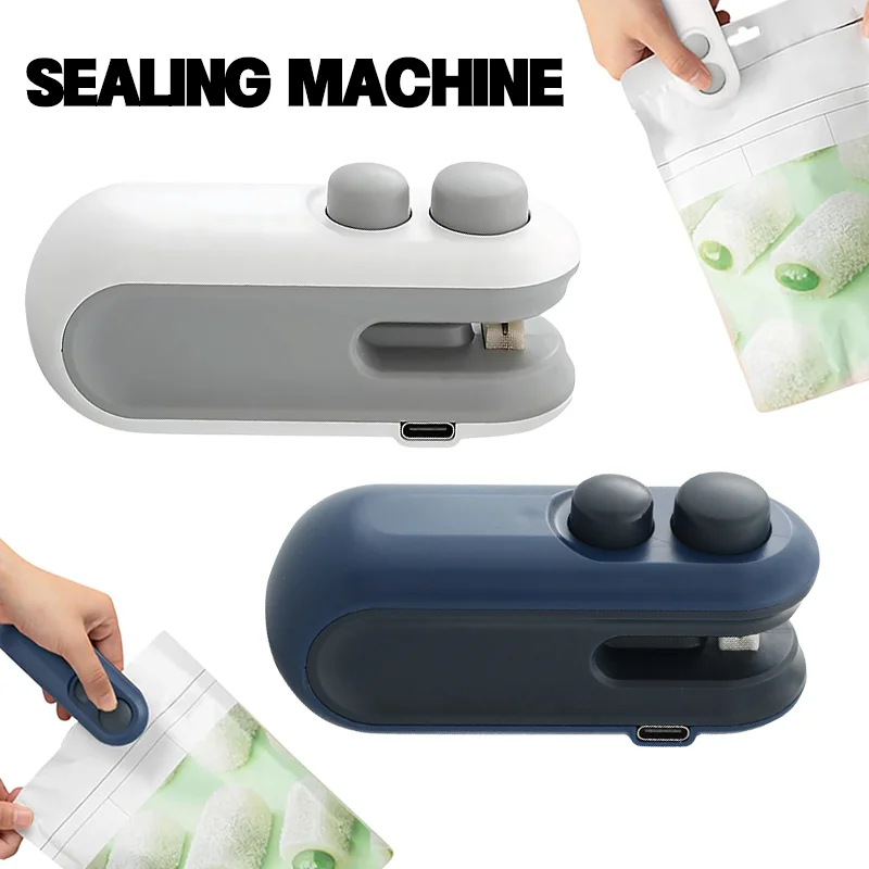 

2IN1 Mini Sealing Machine Portable Plastic Bags Packing Sealer for Snacks Home Handheld Sealer Food Packaging Heat Sealer