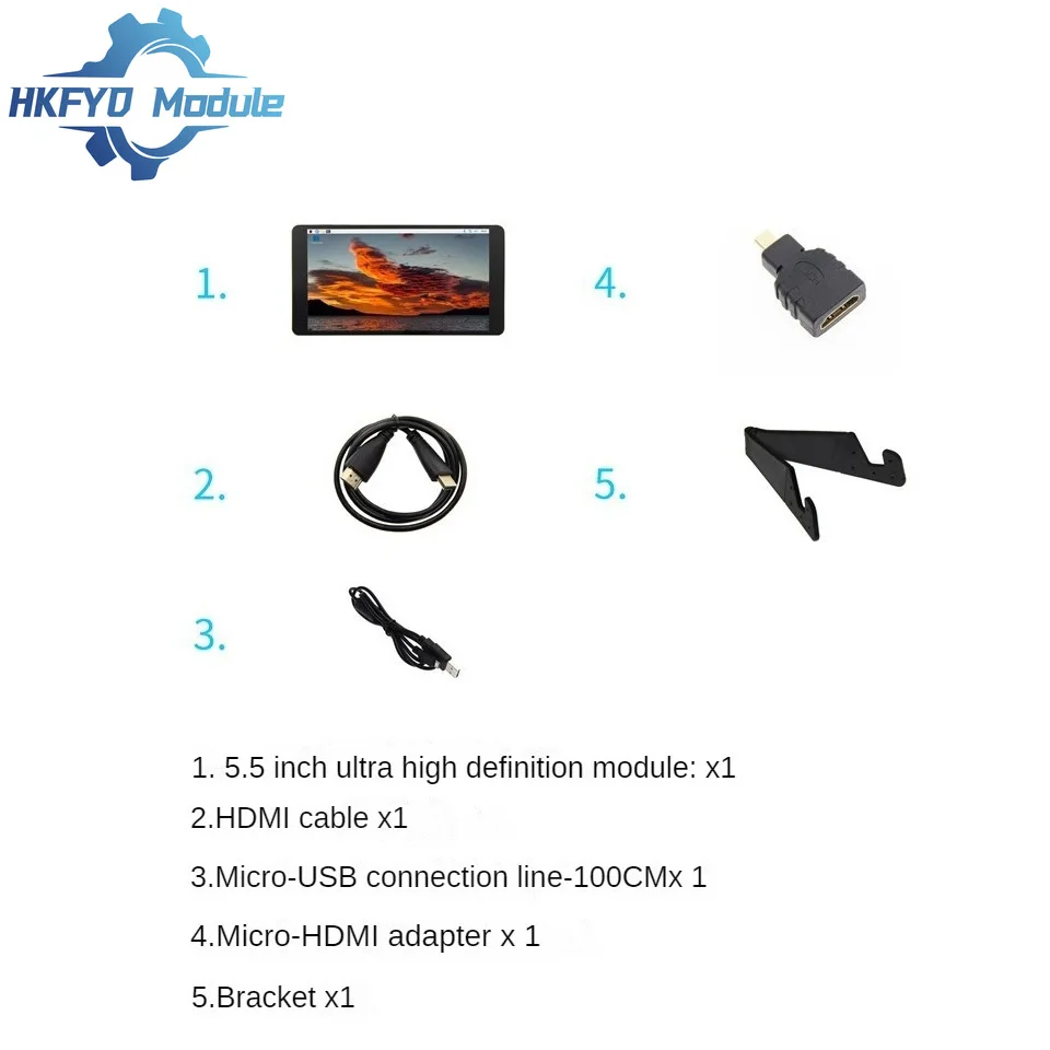 2,5-дюймовый Raspberry PI HDMI PC корпус Sub-screen ЖК-дисплей 1920X1080 с корпусом