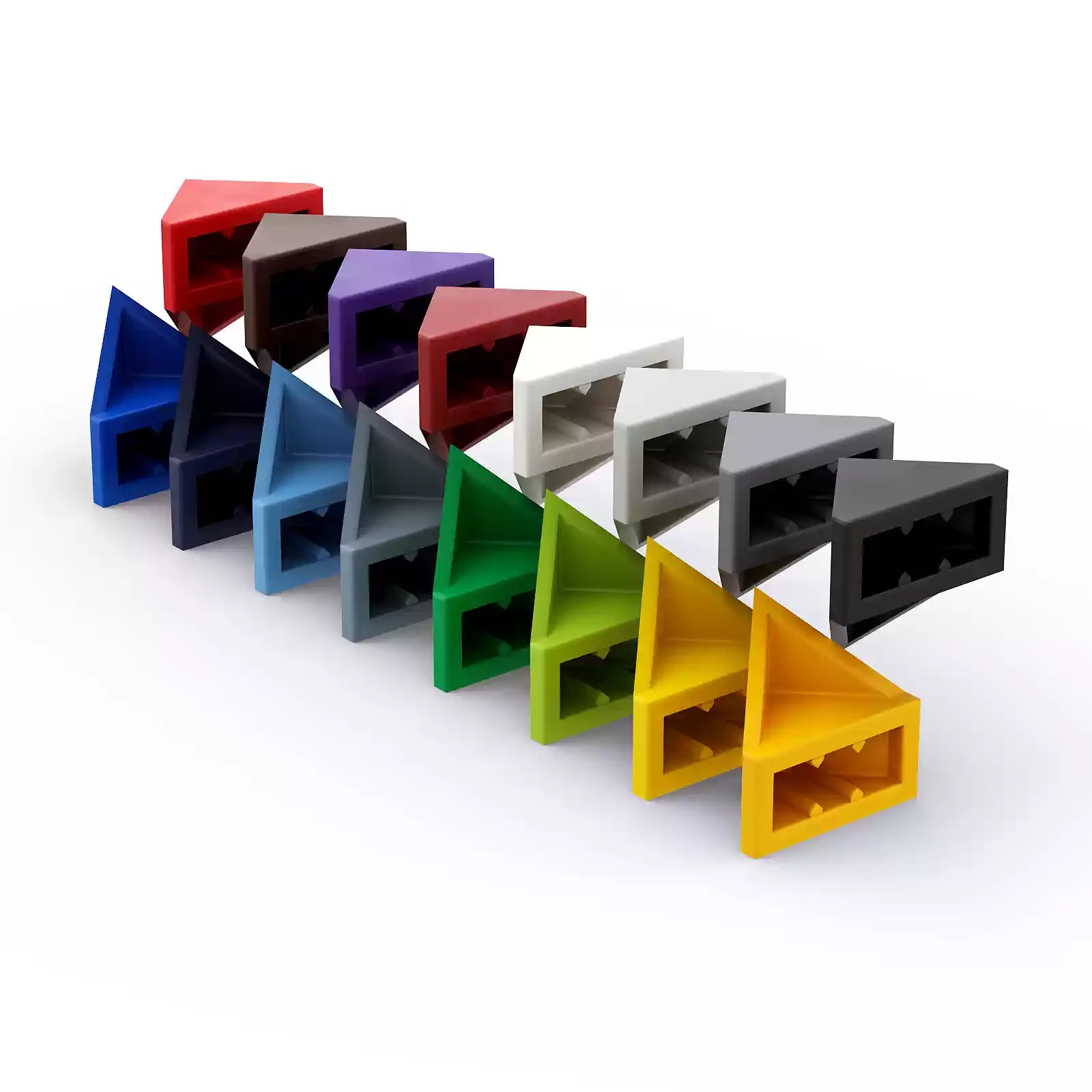 [93Pcs]【50g】3049 Interlocking MOC1x2 45° Double-Sloped Floor Bricks, Children DIY STEM  Building Blocks Toy