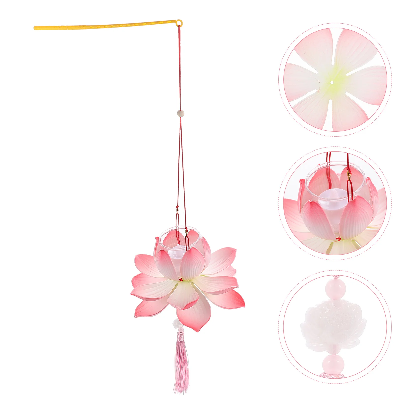 

1 DIY H held Lotus Lantern Material Pack Shallow Pink Small Size s Art Supplies Festive Decorations Safe Durable Lightweight