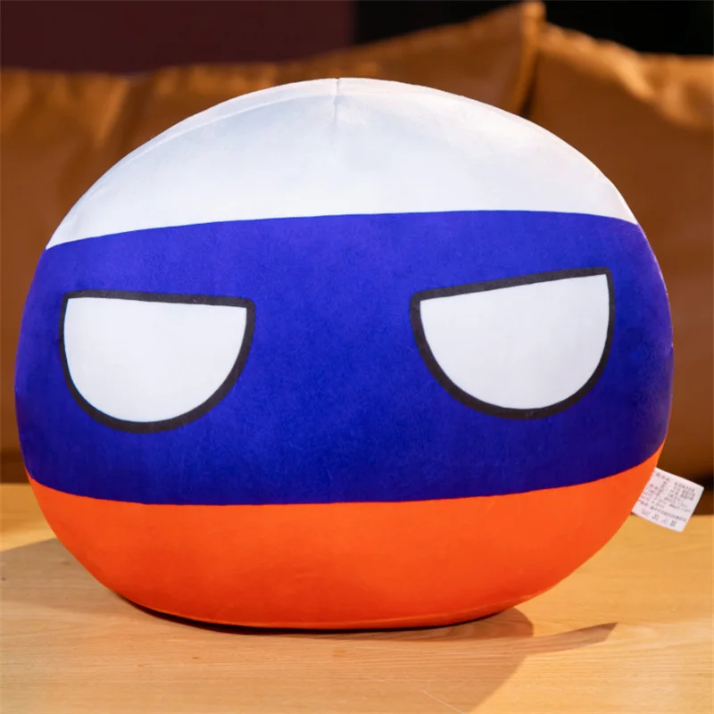 10-40Cm Mô Phỏng Polandball Sang Trọng Đồ Chơi Liên Minh Châu Âu Mỹ Pháp Đông Đức Thụy Sĩ Ý Sang Trọng Gối Mặt Dây Chuyền