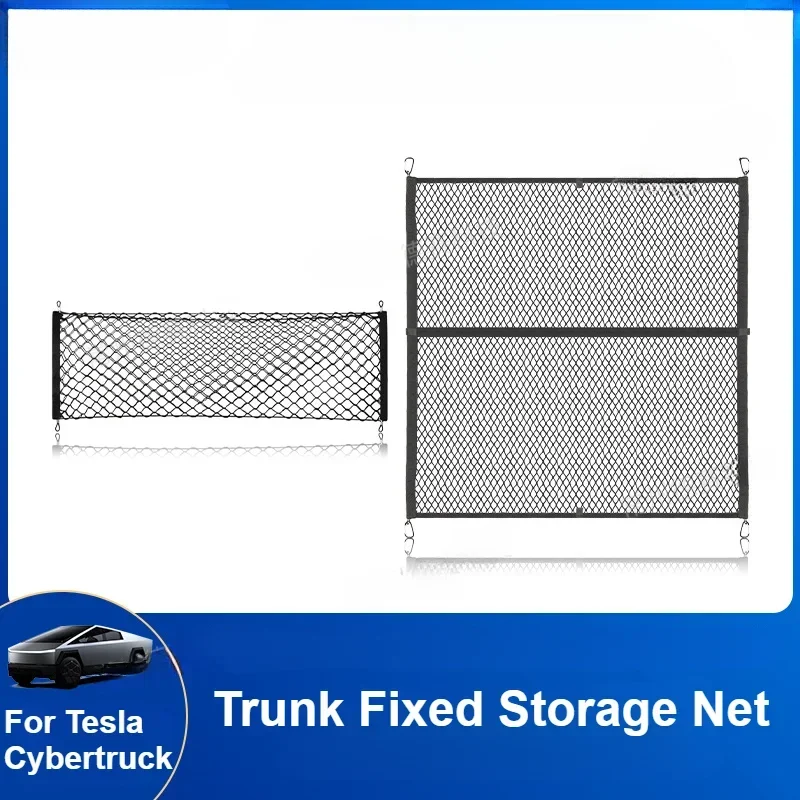 

For Tesla Cybertruck Cyber Pickup Truck Back Bucket Box Elastic Net Outdoor Travel Luggage Net Fixed Decoration Car Accessories