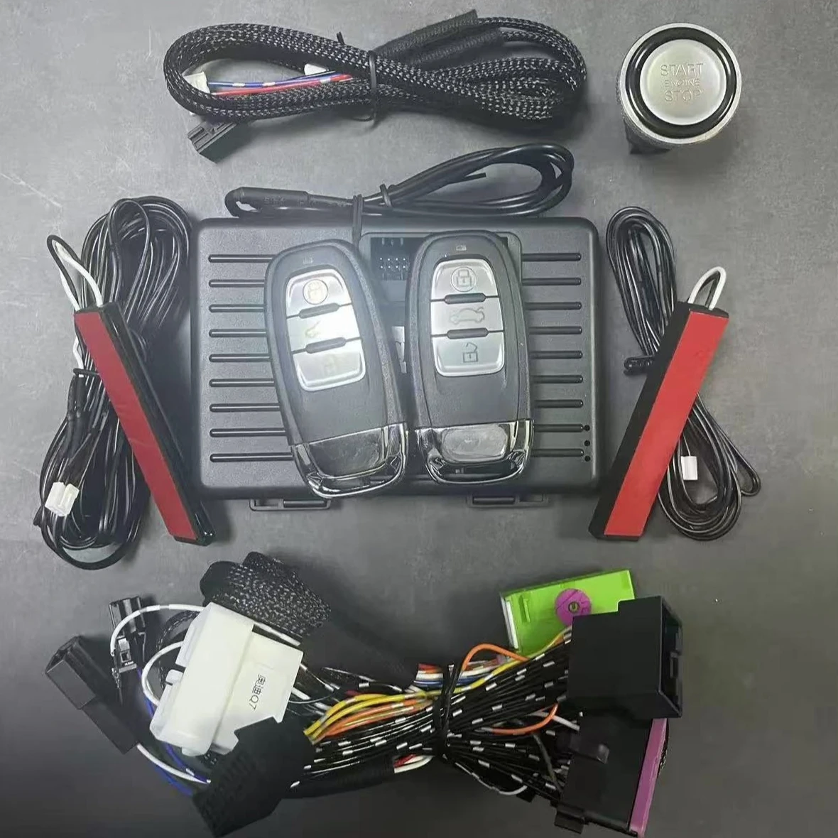 

Обновление пассивного бесключевого доступа для Audi A6 2006-2011 Q7 2007-2013 Keyless Go Convert Car To Push Start Комплект зажигания с дистанционным запуском