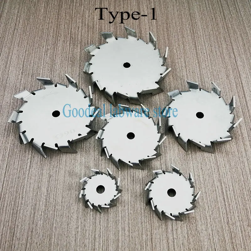 1pcs Lab 3cm-15cm SUS304 Stainless Steel Dispersing Disk, Round Sawtooth Type Stirring Disc Laboratory Equipment