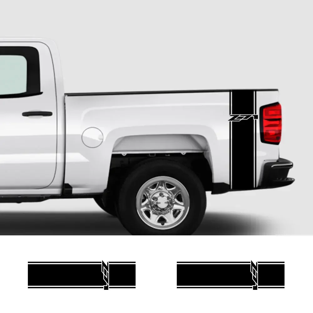 Pickup Rear Bed Side Sticker For Chevrolet Silverado 1500 2500 3500 Z71 Truck Graphic Decor Decals Car Cover Auto Accessories