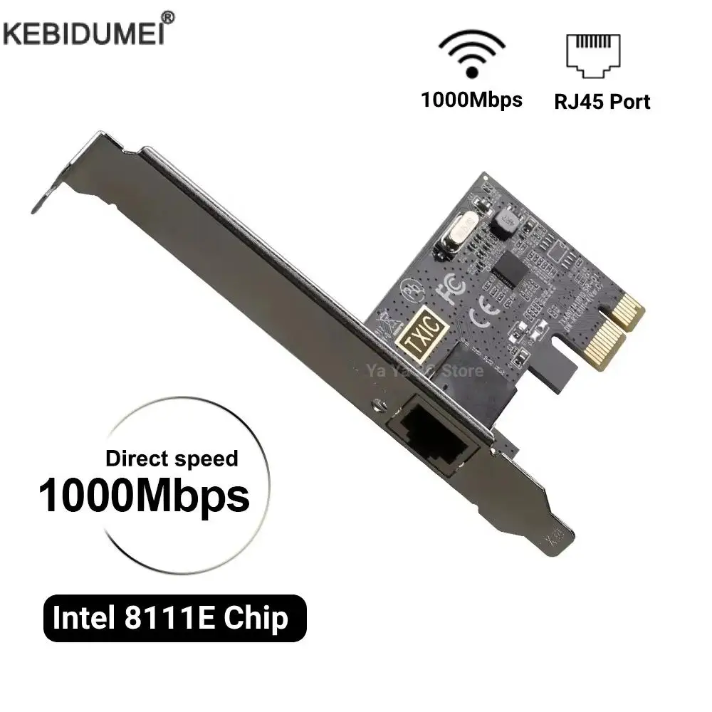 1000Mbps Pcie To RJ45 RTL8111E Chip Network Card Gigabit PCI Express network Adapter 100/1000/1000Mbps Network Card For Desktop