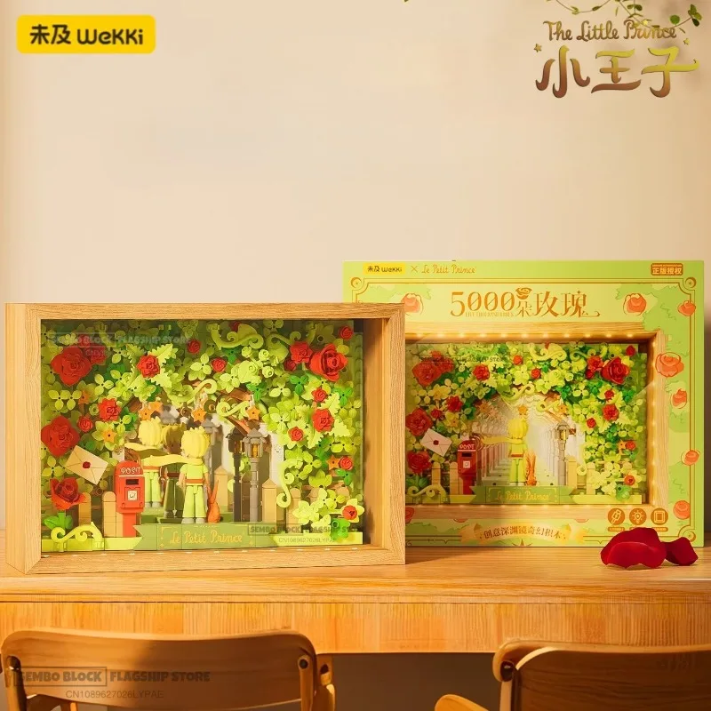 Il Piccolo Principe assemblato blocchi di costruzione cornice per foto kawaii giocattolo del fumetto modello ornamenti da tavolo regalo di festa per bambini